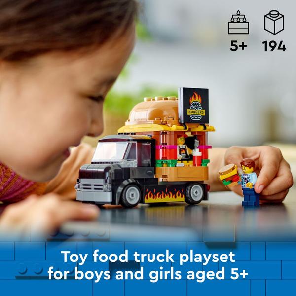 Imagem de Conjunto de construção LEGO City Burger Truck 60404 Kids 5+ Years