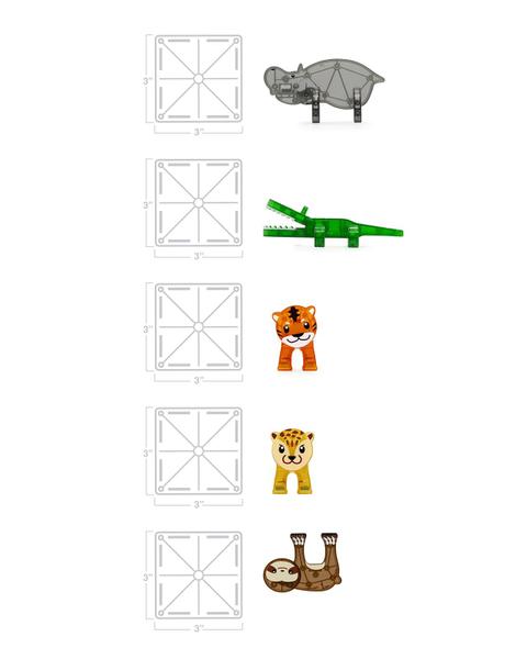 Imagem de Conjunto de construção MAGNA-TILES Jungle Animals 25 peças