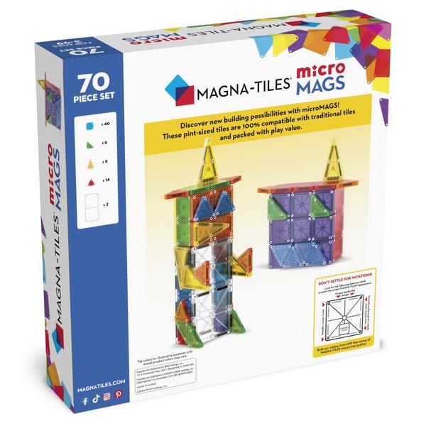 Imagem de Conjunto de construção MAGNA-TILES MicroMags 70 peças Deluxe