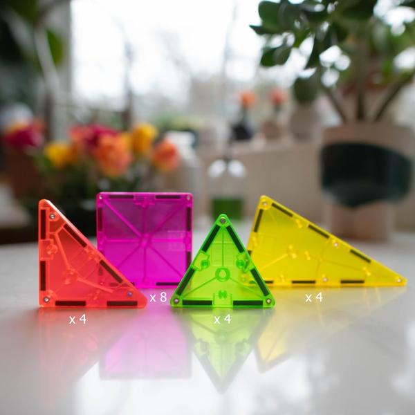 Imagem de Conjunto de construção magnética MAGNA-TILES Color Shop NEON 20 unidades