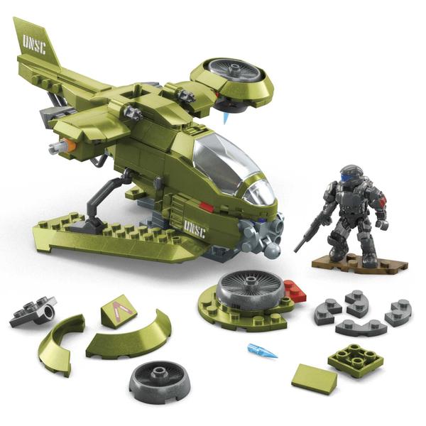 Imagem de Conjunto de construção MEGA Halo Toys Vehicle UNSC Hornet com 291 peças