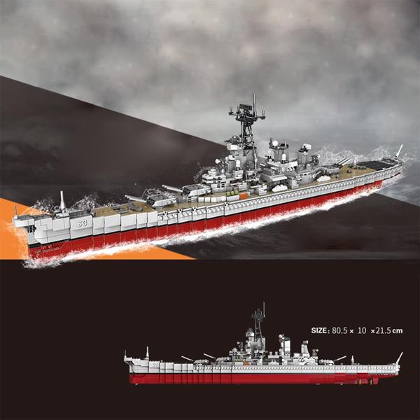 Conjunto de construção Military Battleship Destroyer modelo 2631PCS - MAYD Imagem de Conjunto de construção Military Battleship Destroyer modelo 2631PCS