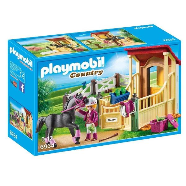 Imagem de Conjunto de construção Playmobil Horse Stable com Araber