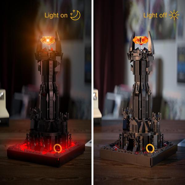 Conjunto de construção VONADO Dark Tower com luzes LED 779 peças Imagem de Conjunto de construção VONADO Dark Tower com luzes LED 779 peças