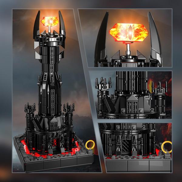 Conjunto de construção VONADO Dark Tower com luzes LED 779 peças Imagem de Conjunto de construção VONADO Dark Tower com luzes LED 779 peças