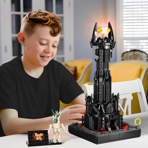 Conjunto de construção VONADO Dark Tower com luzes LED 779 peças Imagem de Conjunto de construção VONADO Dark Tower com luzes LED 779 peças