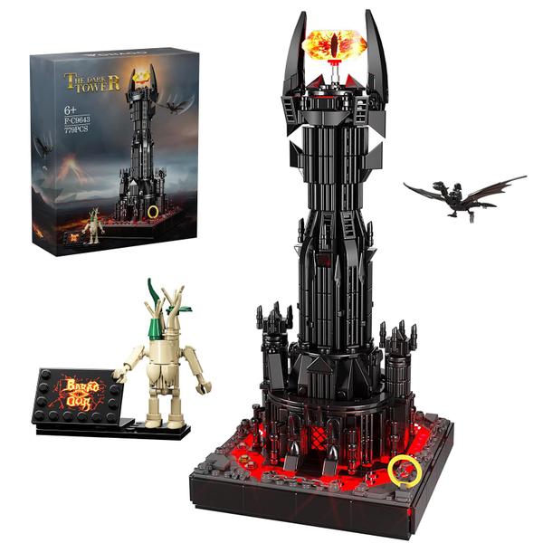Conjunto de construção VONADO Dark Tower com luzes LED 779 peças Imagem de Conjunto de construção VONADO Dark Tower com luzes LED 779 peças