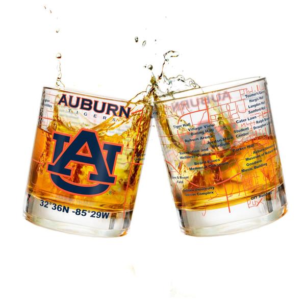 Imagem de Conjunto de copos de uísque Greenline Goods Auburn University Tigers