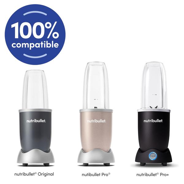 Imagem de Conjunto de copos nutribullet 700mL To-Go com tampas giratórias rosa/brancas