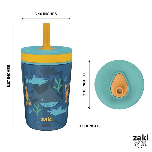 Imagem de Conjunto de copos Zak Designs Kelso Underwater 450 ml (conjunto de 2 unidades)