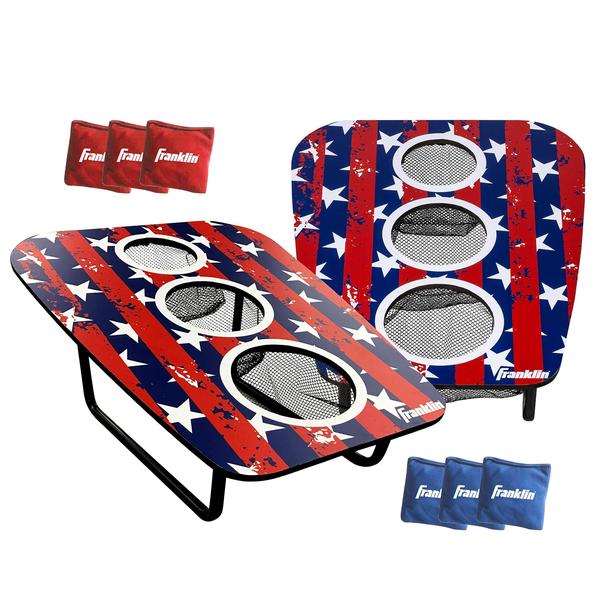 Imagem de Conjunto de cornhole de 3 buracos do jogo Bean Bag Toss Yard da Franklin Sports