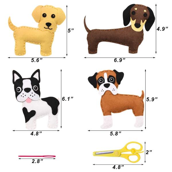 Imagem de Conjunto de costura Craft Kit CiyVolyeen Puppy para crianças de 8 a 12 anos