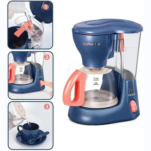 Imagem de Conjunto de Cozinha de Brinquedo para Crianças - Mini Cafeteira, Liquidificador, Mixer e Torradeira