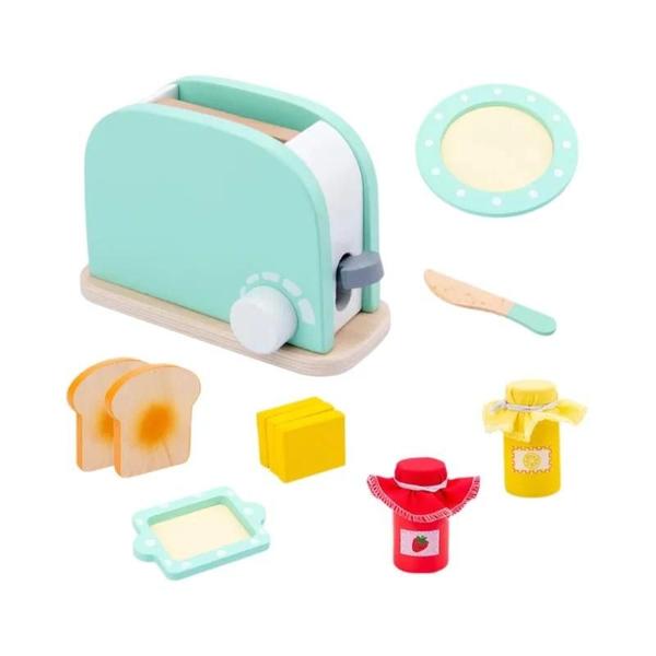 Imagem de Conjunto de Cozinha de Madeira para Meninas - Brinquedo Educativo para Brincar de Fazer Comida