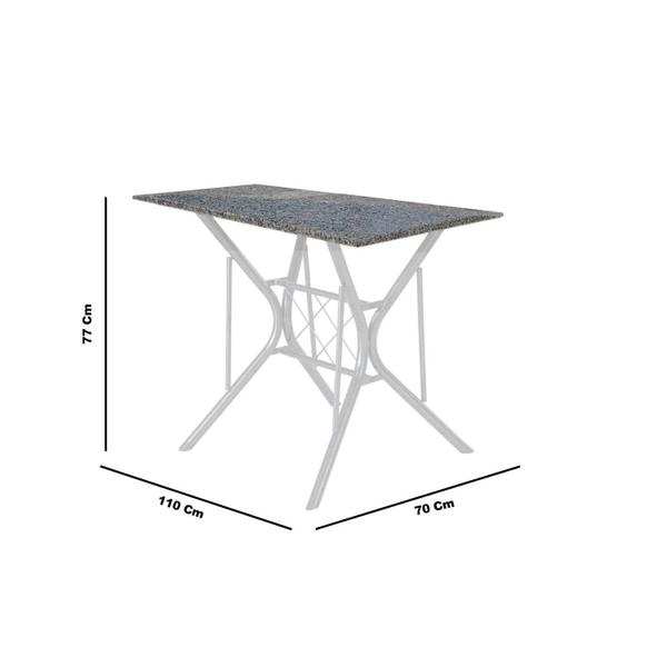 Conjunto de Cozinha Mesa Tampo Granito com 4 Cadeiras Bruna Artefamol Imagem de Conjunto de Cozinha Mesa Tampo Granito com 4 Cadeiras Bruna Artefamol