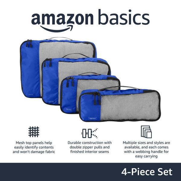 Imagem de Conjunto de cubos de embalagem com zíper organizados para viagens  Amazon Basics