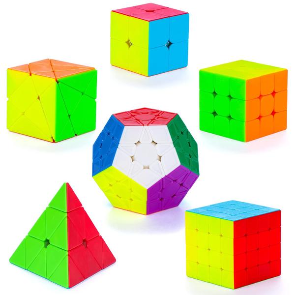 Conjunto de cubos mágicos Coolzon Speed 2x2x2 3x3x3 4x4x4 Pyraminx Megaminx Imagem de Conjunto de cubos mágicos Coolzon Speed 2x2x2 3x3x3 4x4x4 Pyraminx Megaminx