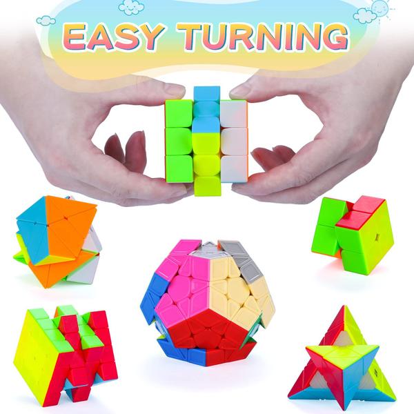 Conjunto de cubos mágicos Coolzon Speed 2x2x2 3x3x3 4x4x4 Pyraminx Megaminx Imagem de Conjunto de cubos mágicos Coolzon Speed 2x2x2 3x3x3 4x4x4 Pyraminx Megaminx