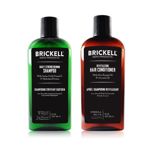 Imagem de Conjunto de cuidados com o cabelo Brickell Shampoo e condicionador masculino