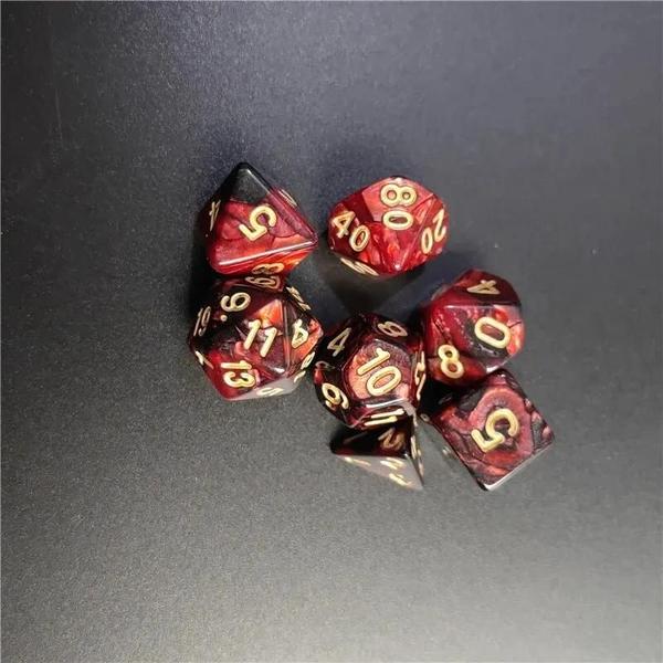 Imagem de Conjunto de Dados DND Galaxy - 7 Peças (D4, D6, D8, D10, D12, D20) para Jogos de RPG