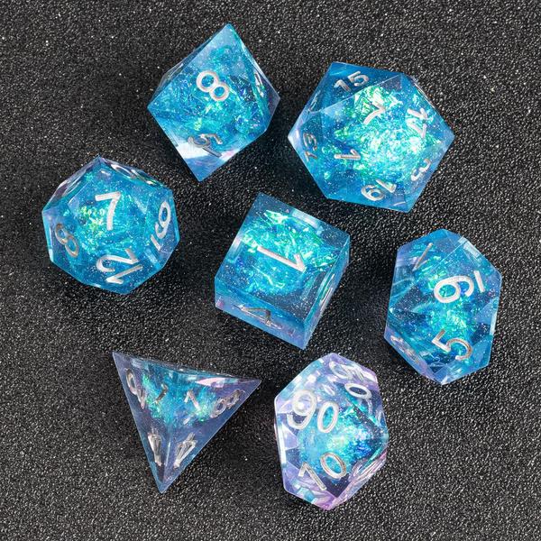 Imagem de Conjunto de dados FugaCity DND Dungeons and Dragons 7 Resin Dice