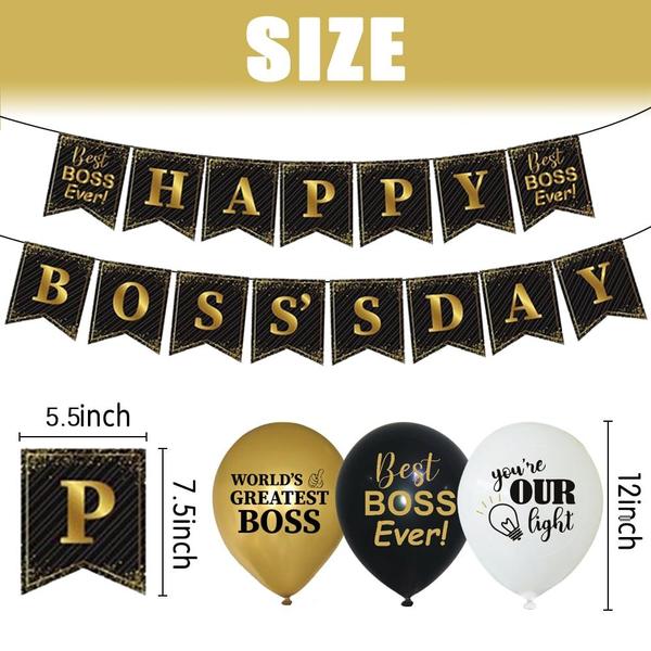 Imagem de Conjunto de decoração de festa HABDJILTY Boss Day Office Supplies