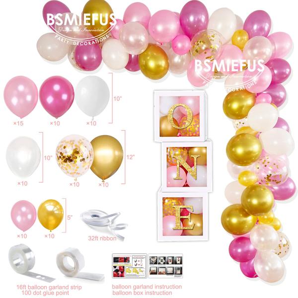 Imagem de Conjunto de decorações de aniversário BSMIEFUS Baby Girl 1st Birthday