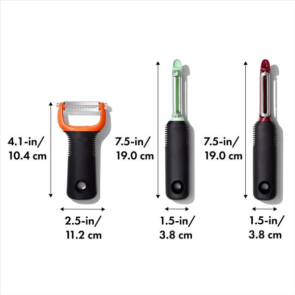 Conjunto de descascador OXO Good Grips 3 Peças - Beterraba, Erva-Doce, Yam Imagem de Conjunto de descascador OXO Good Grips 3 Peças - Beterraba, Erva-Doce, Yam