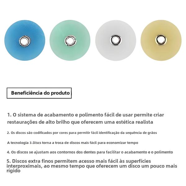 Imagem de Conjunto de Discos de Polimento Dental (40 ou 80 Peças) - Para Redução de Bruto e Contorno