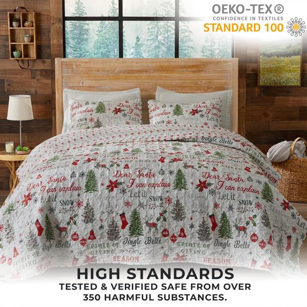 Imagem de Conjunto de edredões Great Bay Home Carol Collection Christmas Twin