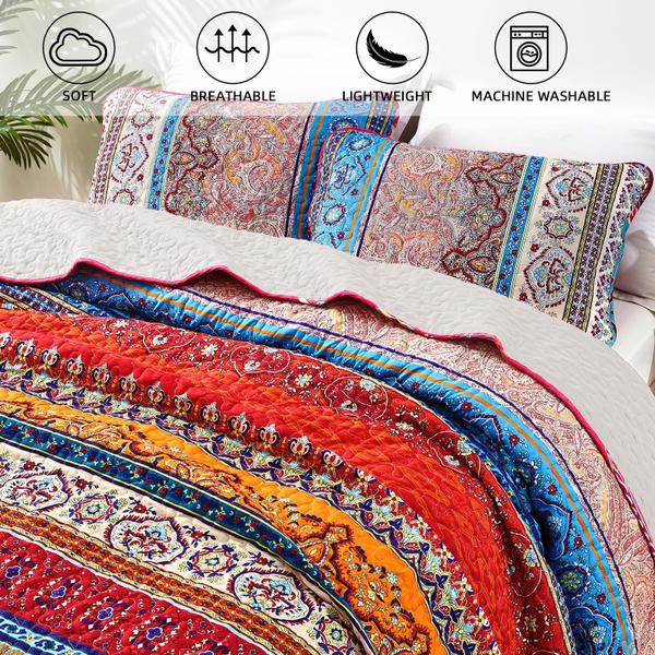 Imagem de Conjunto de edredões WONGS BEDDING Bohemian Full Size com 2 fronhas