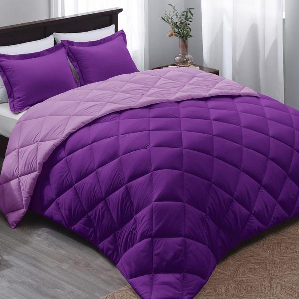 Imagem de Conjunto de edredom Basic Beyond Purple Microfiber Queen Size