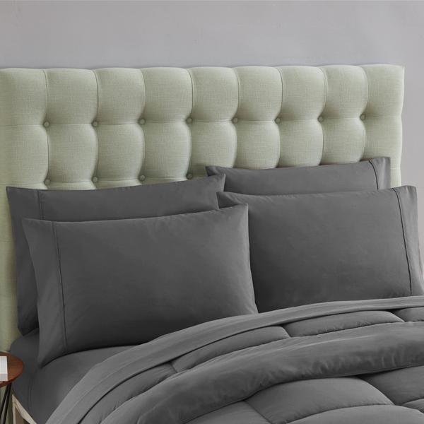 Imagem de Conjunto de edredom King Size Sweet Home Collection, 7 peças, cinza