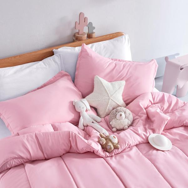 Imagem de Conjunto de edredom SLEEP ZONE Kids Pink Twin com 1 fronha