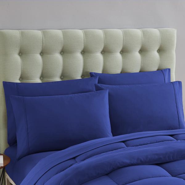 Imagem de Conjunto de Edredom Sweet Home Collection 7 Peças - Tamanho Twin XL - Azul