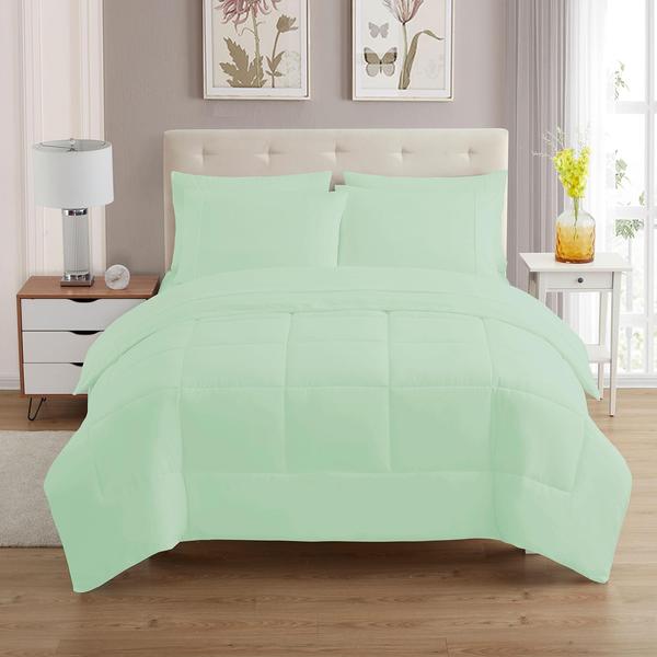 Imagem de Conjunto de Edredom Sweet Home Collection Mint - 7 Peças (Tamanho Full)