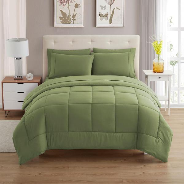 Imagem de Conjunto de edredom Sweet Home Collection Sage Twin, 5 peças