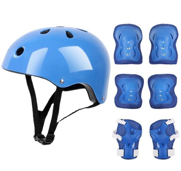 Imagem de Conjunto de equipamentos de proteção Wokex 7 PCS Kids Roller Skate Blue