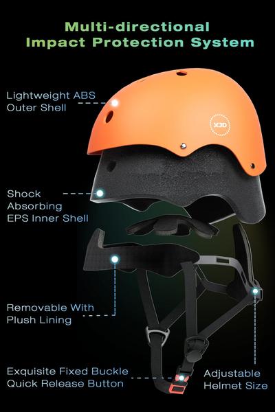 Imagem de Conjunto de equipamentos de proteção XJD Kids Bike Helmet para 3-14 anos