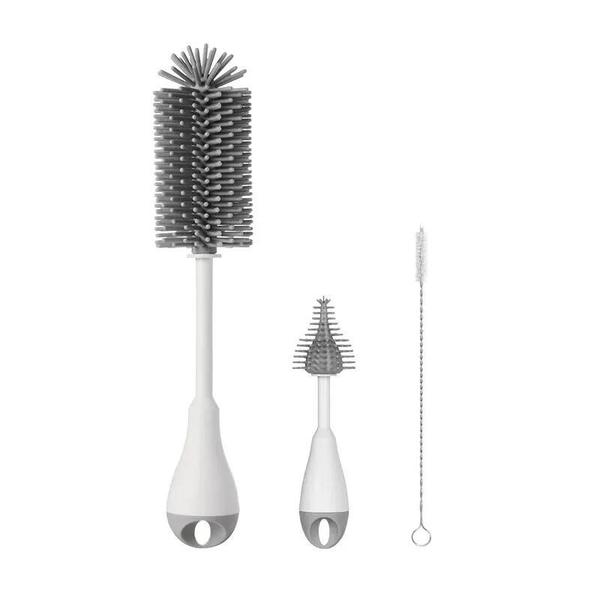Conjunto De Escova De Garrafa De Bebê De Silicone Rotação De 360 Graus 3 Em 1 Chupeta Copo De Palha - SAIDAH Imagem de Conjunto De Escova De Garrafa De Bebê De Silicone Rotação De 360 Graus 3 Em 1 Chupeta Copo De Palha