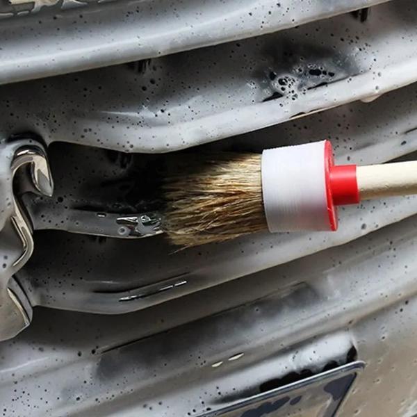 Imagem de Conjunto de Escovas de Limpeza para Carro com Cerdas Naturais Macias - Portátil