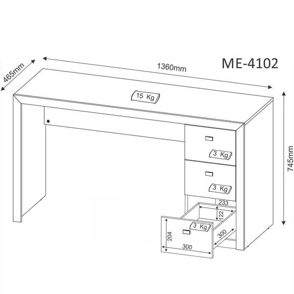 Imagem de Conjunto de Escritório com Escrivaninha 03 pç CJ18-026 Tecnomóbili