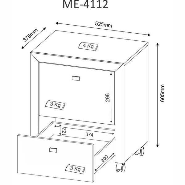 Imagem de Conjunto de Escritório com Escrivaninha 03 pç CJ18-029 Tecnomóbili