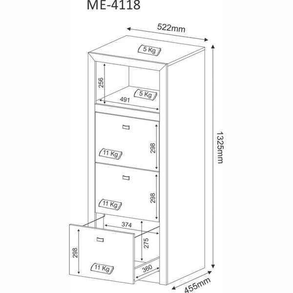 Imagem de Conjunto de Escritório com Escrivaninha 05 pç CJ18-018 Tecnomóbili