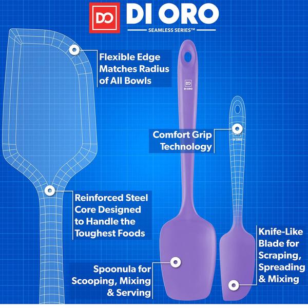 Conjunto de espátulas da série Oro Silicone Seamless, 3 peça - di Oro Living Imagem de Conjunto de espátulas da série Oro Silicone Seamless, 3 peça