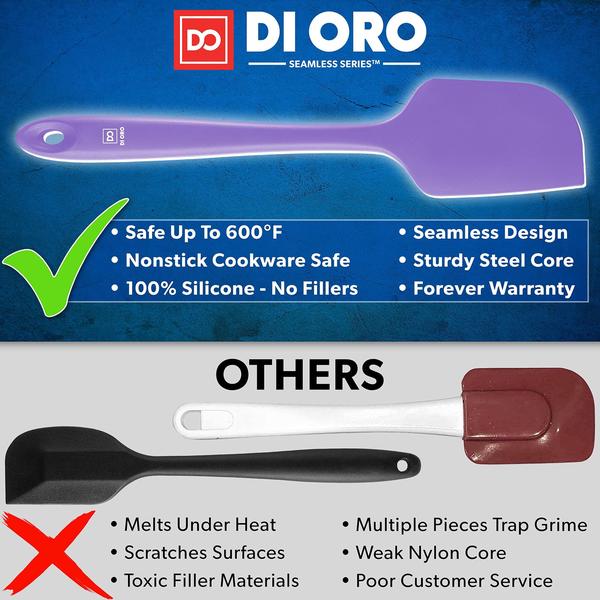 Conjunto de espátulas da série Oro Silicone Seamless, 3 peça - di Oro Living Imagem de Conjunto de espátulas da série Oro Silicone Seamless, 3 peça