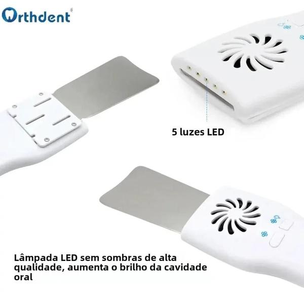 Imagem de Conjunto de Espelhos Dentais Antiembaçantes com LED - Aço Inoxidável para Ortodôntia