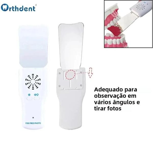 Imagem de Conjunto de Espelhos Dentais Antiembaçantes com LED - Aço Inoxidável para Ortodôntia