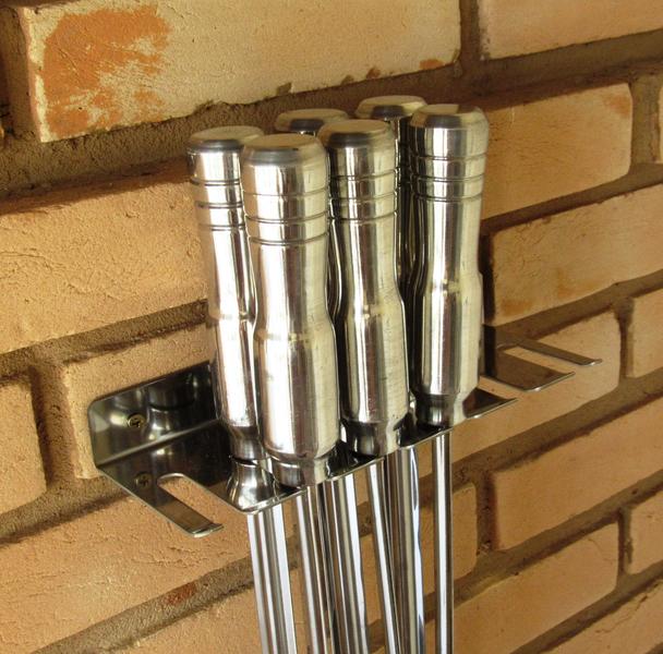 Conjunto de Espeto para churrasco em inox com porta espeto - Plenitude Industria Imagem de Conjunto de Espeto para churrasco em inox com porta espeto