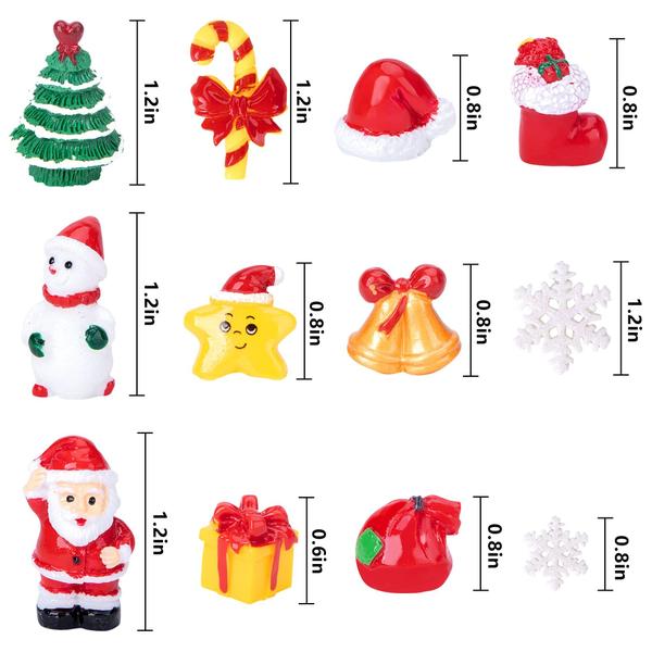 Imagem de Conjunto de estatuetas de Natal Iceyyyy Miniature Resin 37 unidades